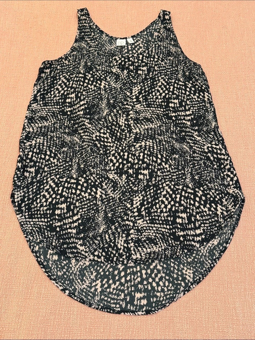Animal Print Tank Top blouse in Black & Beige Size Medium BP brand